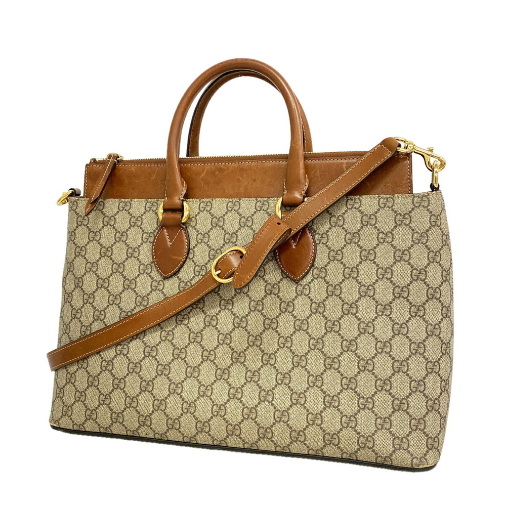 Gucci GG Supreme 409533 Brown 2-way handbag for women